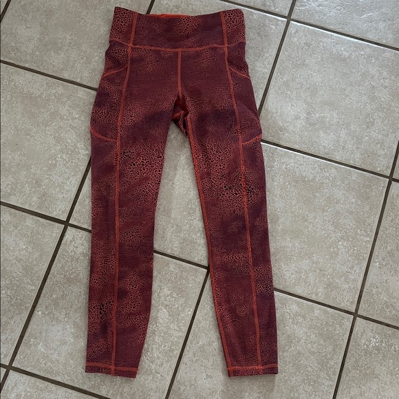 lululemon athletica Orange & navy Leggings - Picture 2 of 5